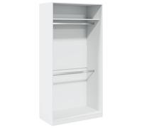 (white, 100 x 50 x 200 cm/ 1 shelf piece) vidaXL Wardrobe Clothing Storage Hanger Clothes Cabinet Closet Engineered Wood