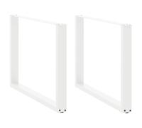 (white, 100 x (72-73) cm) vidaXL Coffee Table Legs Desk Legs Furniture Legs Bar Stand DIY U-Shaped Steel