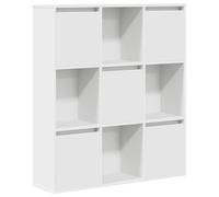 (white, 101.5 cm/ 89 cm) vidaXL Bookcase Bookshelf Cabinet Storage Shelf Book Stand Engineered Wood