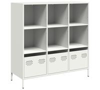 (white, 101,5x39x103,5 cm) vidaXL Highboard Sideboard Home Storage Side Cabinet Cupboard Buffet Steel
