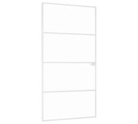 (white, 102 x 201.5 cm/3 horizontal bars) vidaXL Interior Door Inner Internal Door Panel Tempered Glass and Aluminium