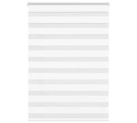 vidaxl white zebra roller blind - durable polyester shade - 105x100 cm - modern design for home and office