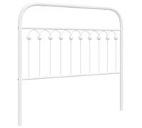 (white, 107 cm) vidaXL Metal Headboard Bedroom Home Bed Header Bed Headboard White 193 cm