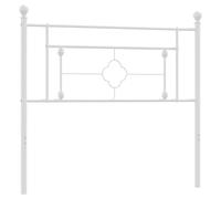 (white, 107 cm) vidaXL Metal Headboard Bedroom Home Decorative Bed Header Metal Bed Headboard