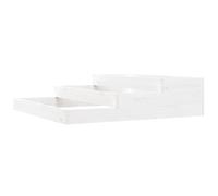 Wooden Planter Box White Pine 107x107x27cm Solid Pine Stair-Step Garden Decor XL