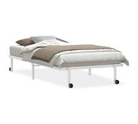 (white, 107 x 203 cm) vidaXL Bed Frame without Mattress Foldable White 90x190 cm Steel