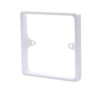 White 10mm 1-Gang Socket Spacer - Single Back Box Extender for UK Sockets and Switches