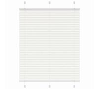 vidaXL Pleated Blind White 110x100 cm Fabric Width 109.4 cm Polyester, White
