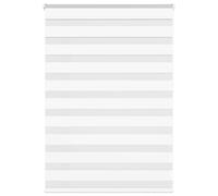 vidaXL Zebra Blind White 110x100 cm Fabric Width 105.9 cm Polyester, zebra roller blind, dual roller blind, zebra blind for window