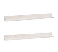 (white, 110 x 11 x 9 cm) vidaXL 2x Solid Wood Pine Wall Shelves Home Picture Ledge Multi Colours/Sizes