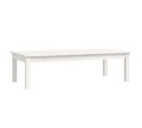 vidaXL Coffee Table White 110x50x30 cm Solid Wood Pine, White