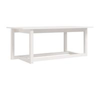 (White, 110 x 55 x 45 cm) vidaXL Solid Wood Pine Coffee Table Multi Colours 110x55x45 cm/50x50x45 cm
