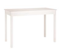 Dining Table White 110x55x75 cm Solid Wood Pine