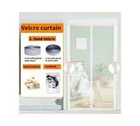 (White, 110x200cm(43x78inch)) Magnetic mosquito net door, insect repellent curtains for French doors to prevent mosquitoes and other pests, quick installation. - White