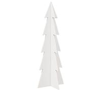(white, 112 cm) vidaXL Wooden Christmas Tree for Decoration Xmas Tree Solid Wood Pine