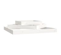 (white, 112 x 112 x 27 cm) vidaXL Solid Wood Pine Planter Raised Bed Multi Colours 112x112x27/83x83x27 cm