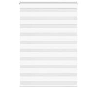 vidaXL Zebra Blind White 115x100 cm Fabric Width 110.9 cm Polyester, zebra roller blind, dual roller blind, zebra blind for window
