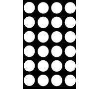 WHITE 11mm Dot/Circular sticker x 240!Same Day post.Colour coded