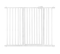 Safetots Extra Tall Metal Safety Gate Pressure Fit, 104cm Height, 120.3cm - 127.9cm Width, White, Easy Installation