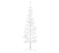 (white, 120 cm) vidaXL Slim Artificial Half Christmas Tree with Stand Xmas Artificial Tree