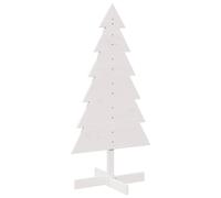 (white, 120 cm) vidaXL Wooden Christmas Tree for Decoration Xmas Tree Solid Wood Pine