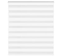 vidaXL Zebra Blind White 120x150 cm Fabric Width 115.9 cm Polyester