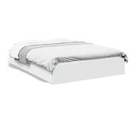 Bed Frame with Drawers White 120x190 cm Small Double Engineered Wood vidaXL