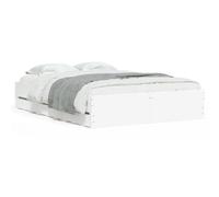 (white, 120 x 190 cm) vidaXL Bed Frame with Drawers Mattress Foundation Bed Base Engineered Wood