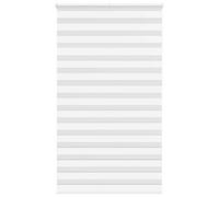 vidaxl zebra roller blind - white polyester -2-layer adjustable light control 120x230cm - modern pattern