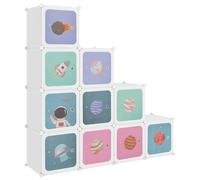 (white, 124.5 x 31.5 x 123.5 cm) vidaXL Cube Storage Cabinet Blue/White 124.5x31.5x123.5 cm/155x31.5x154 cm