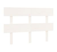 Vidaxl Bed Headboard White 124X3X81 Cm Solid Wood Pine, White