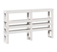 (white, 126 x 19 x 82 cm) vidaXL Headboard with Shelves Bedroom Bed Header Bed Headboard Solid Wood Pine