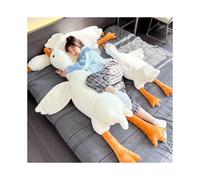 (WHITE, 130cm) 190cm Giant Long Plush White Goose Toy Stuffed Lifelike Big Wings Duck Hug Massage Throw Boyfriend Cushion For GirlStuffed Animals
