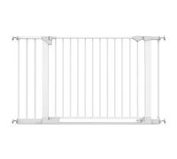 Safetots SafeStep Gate, White, 131cm - 138cm, Extra Low Walkthough, 81cm Extra Wide Doorway, Extra Wide Gate for Stairs, Hallways and Doors, Baby and Toddler, Easy Installation