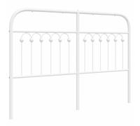 (white, 135 cm) vidaXL Metal Headboard Bedroom Home Bed Header Bed Headboard White 193 cm