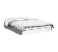 (white, 135 x 190 cm/ 17 cm) vidaXL Bed Frame Home Bed Base Bedstead Brown Oak 140x190 cm Engineered Wood