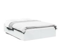 (white, 135 x 190 cm/ 35 cm) vidaXL Bed Frame Bedroom Bed Base Bedstead White 120x200 cm Engineered Wood