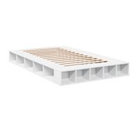 (white, 135 x 190 cm) vidaXL Bed Frame Home Bed Base Brown Oak 180x200 cm Super King Engineered Wood