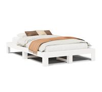 (white, 135 x 190 cm) vidaXL Bed Frame without Mattress Bed Base Solid Wood Pine