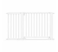 Safetots Wooden Heritage Flat Step Gate, Wood, White, 135cm - 143cm, Pressure Fit
