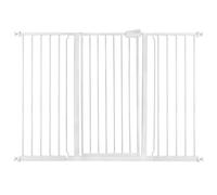 Safetots Extra Tall Metal Safety Gate Pressure Fit, 139.8cm - 147.4cm, White, 104cm in Height, Extra Tall Stair Gate, Tall Baby Gate, Easy Installation