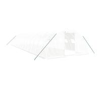(white, 14 x 4 x 2 m) vidaXL Greenhouse Plant House with Steel Frame Polytunnel Greenhouse White