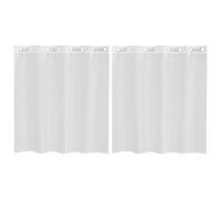 (white, 140 x 140 cm) vidaXL Voile Curtains with Grommets 2 pcs Apple Green 140x225 cm net curtain