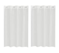 (white, 140 x 175 cm) vidaXL Voile Curtains with Grommets 2 pcs Apple Green 140x225 cm net curtain