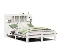 Bookcase Bed without Mattress Home Bed Frame Bed Base Solid Wood Pine vidaXL