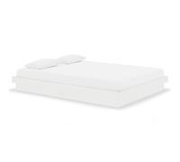 (white, 140 x 190 cm) vidaXL Solid Wood Pine Bed Frame Wooden Home Platform Bed Multi Colours/Sizes