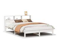 (white, 140 x 200 cm) vidaXL Bookcase Bed without Mattress Wax Solid Wood Pine