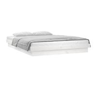 LED Bed Frame Mattress Foundation Bedstead Platform Bed Base Solid Wood vidaXL
