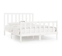 (white, 140 x 200 cm) vidaXL Solid Wood Bed Frame Home Wooden Bedstead Bed Base Multi Colours/Sizes