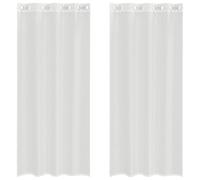 (white, 140 x 225 cm) vidaXL Voile Curtains with Grommets 2 pcs Apple Green 140x225 cm net curtain